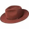Colver - Bailey Stiff Brim Wool Felt Fedora Hat 1 Colver - Bailey Stiff Brim Wool Felt Fedora Hat -fashionablehats Sales Shop H 20001BH OCHRE 0