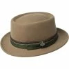 Klaxon - Bailey Round Telescope Crown Wool Hat -fashionablehats Sales Shop H 38349Tan
