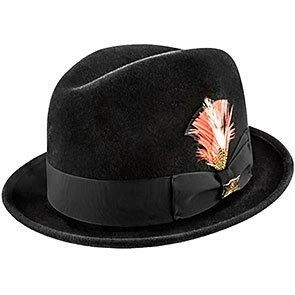 New York - Biltmore Fur Felt Stingy Brim Fedora Hat - BF5747 -fashionablehats Sales Shop H BF5747 BLK