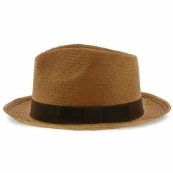Williamsburg - Brooklyn Toast Straw Pinch Front Fedora Hat - BKN1469 -fashionablehats Sales Shop H BKN1469 TEA 2a