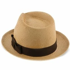 Williamsburg - Brooklyn Toast Straw Pinch Front Fedora Hat - BKN1469 -fashionablehats Sales Shop H BKN1469 TOAST 3a