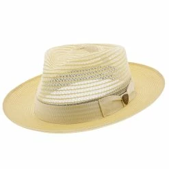 Dobbs Golden Coast Vented Milan Straw Fedora Hat 20 Dobbs Golden Coast Vented Milan Straw Fedora Hat -fashionablehats Sales Shop H DSGDCS 0