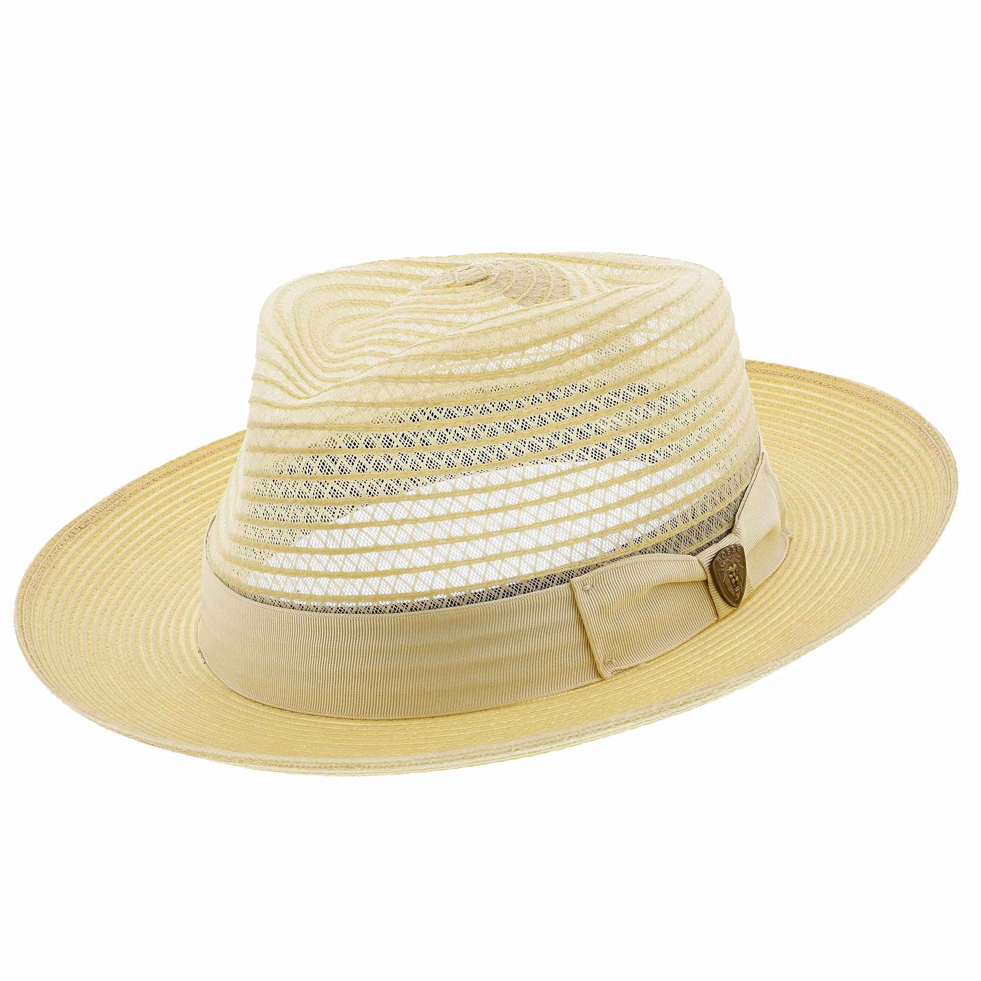 Dobbs Golden Coast Vented Milan Straw Fedora Hat 8 Dobbs Golden Coast Vented Milan Straw Fedora Hat - Image 6