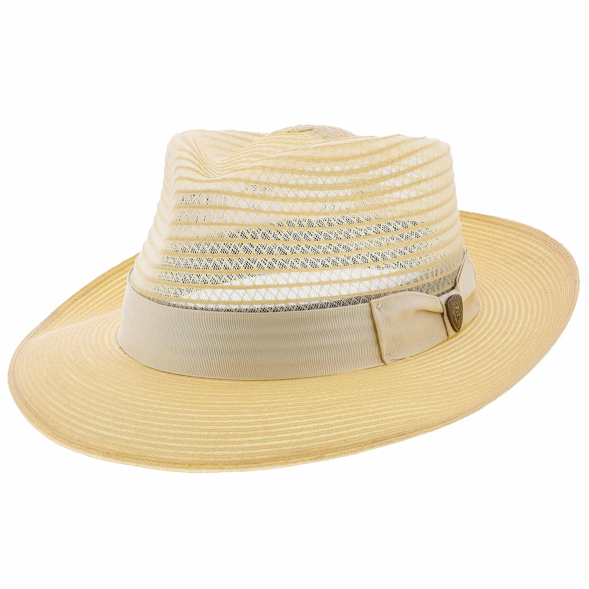 Dobbs Golden Coast Vented Milan Straw Fedora Hat 7 Dobbs Golden Coast Vented Milan Straw Fedora Hat - Image 5