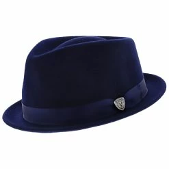 Shorty - Dobbs Wool Felt Fedora Hat -fashionablehats Sales Shop H DWSHTY NAVY 0