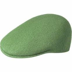 Seamless Wool 507 Previous Season Colors - Kangol Wool Blend Flat Cap -fashionablehats Sales Shop H K0875FA OIL GREEN 1