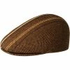Kangol Birds Eye Stripe 507 Cotton Flat Cap -fashionablehats Sales Shop H K3521 GINGER