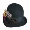 Flora - Scala Wool Cloche Hat -fashionablehats Sales Shop H LF100 BLK 0a