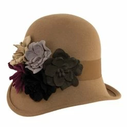 Flora - Scala Wool Cloche Hat -fashionablehats Sales Shop H LF100 PECAN 0a