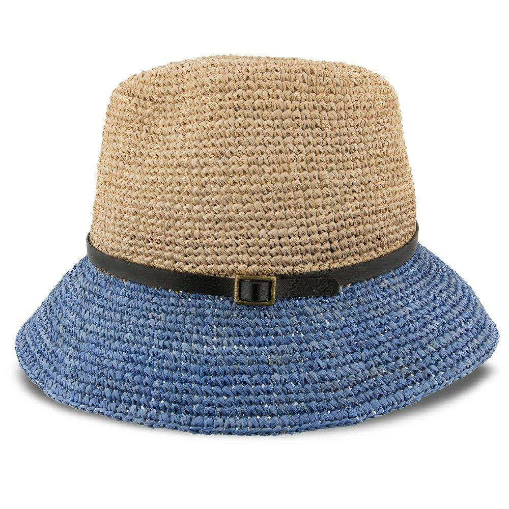 Manu - Scala LR687 Tea Crocheted Raffia Straw Fedora Hat 8 Manu - Scala LR687 Tea Crocheted Raffia Straw Fedora Hat - Image 6