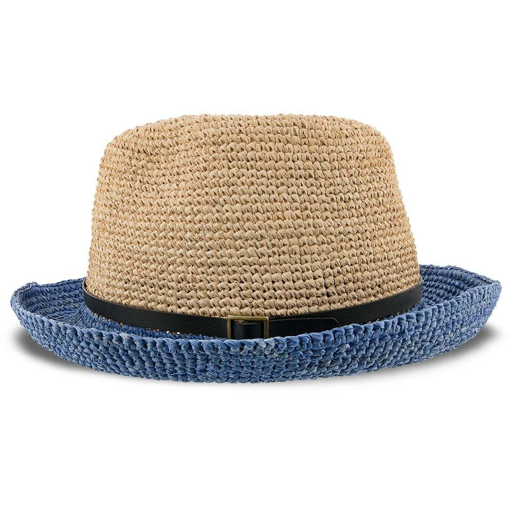 Manu - Scala LR687 Tea Crocheted Raffia Straw Fedora Hat 10 Manu - Scala LR687 Tea Crocheted Raffia Straw Fedora Hat - Image 8