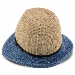 Manu - Scala LR687 Tea Crocheted Raffia Straw Fedora Hat 27 Manu - Scala LR687 Tea Crocheted Raffia Straw Fedora Hat -fashionablehats Sales Shop H LR687 DENM 4a