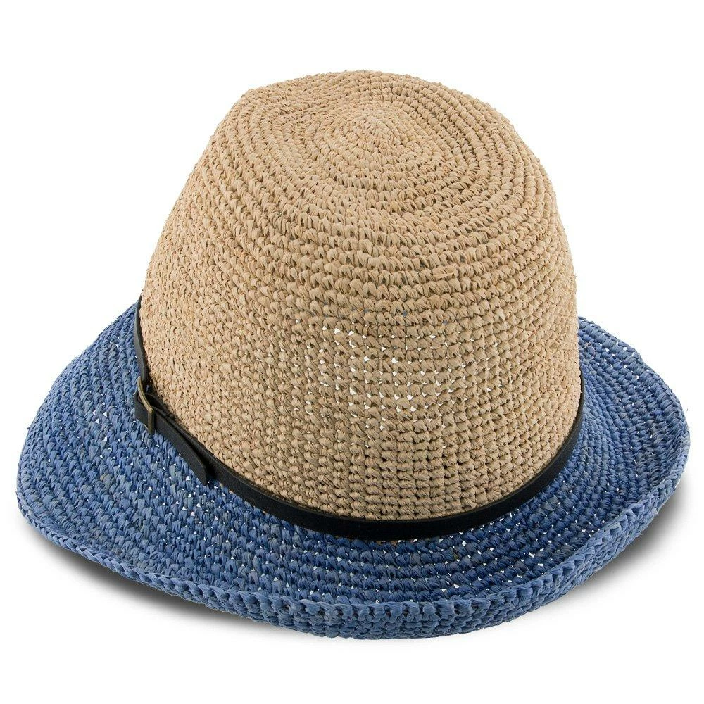 Manu - Scala LR687 Tea Crocheted Raffia Straw Fedora Hat 12 Manu - Scala LR687 Tea Crocheted Raffia Straw Fedora Hat - Image 10