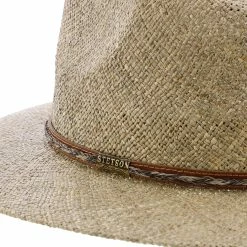 Dunraven - Stetson Seagrass Straw Fedora Hat - OSDNRV -fashionablehats Sales Shop H OSDNRV 4