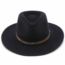 Stetson Linwood Wool Felt Western Hat -fashionablehats Sales Shop H OWLNWD BLK 1a