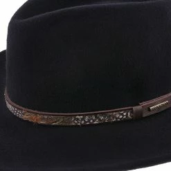 Stetson Linwood Wool Felt Western Hat -fashionablehats Sales Shop H OWLNWD BLK 4a