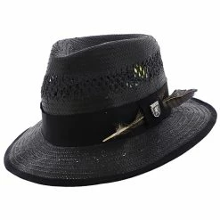 San Francisco - Stacy Adams Toyo Fedora Hat 30 San Francisco - Stacy Adams Toyo Fedora Hat -fashionablehats Sales Shop H SA664 BLACK 0