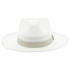 Stacy Adams Max Poly Braid Straw Fedora Hat -fashionablehats Sales Shop H SA691 WHITE 1