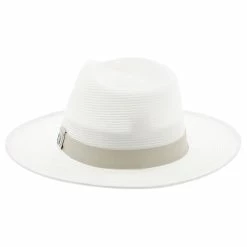 Stacy Adams Max Poly Braid Straw Fedora Hat -fashionablehats Sales Shop H SA691 WHITE 3
