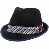 Notes - Santana Wool Felt Fedora Hat -fashionablehats Sales Shop H SAN372 BLK 0a
