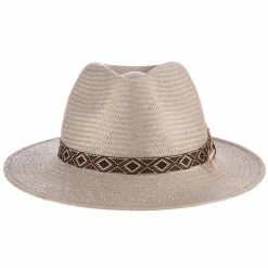 West - Santana Straw Fedora Hat -fashionablehats Sales Shop H SAN381 GREY 1a