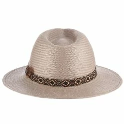 West - Santana Straw Fedora Hat -fashionablehats Sales Shop H SAN381 GREY 4a