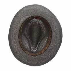 Avant Garde - Santana Natural Hemp Braid Straw Fedora Hat -fashionablehats Sales Shop H SAN715 GREY 3edit