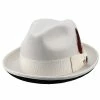 Stacy Adams GT Polyester Fedora Hat -fashionablehats Sales Shop H SAW717 WHT 0a