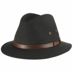Gable - Stetson Khaki Cotton Blend Water Repellent Safari Hat - STC61 -fashionablehats Sales Shop H STC61 BLK 0