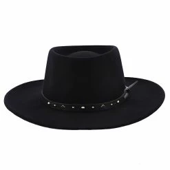 Black Hawk - Stetson Felt Gambler Hat - SWBKHK -fashionablehats Sales Shop H SWBKHK BLACK 1