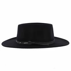 Black Hawk - Stetson Felt Gambler Hat - SWBKHK -fashionablehats Sales Shop H SWBKHK BLACK 2
