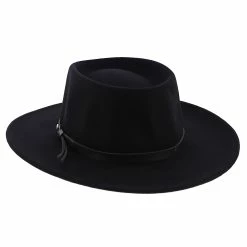 Black Hawk - Stetson Felt Gambler Hat - SWBKHK -fashionablehats Sales Shop H SWBKHK BLACK 3