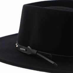Black Hawk - Stetson Felt Gambler Hat - SWBKHK -fashionablehats Sales Shop H SWBKHK BLACK 4