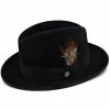 Homburg - Stetson Fur Felt Homburg Hat - TFHOMBB 2 Homburg - Stetson Fur Felt Homburg Hat - TFHOMBB -fashionablehats Sales Shop H TFHOMBB BLK