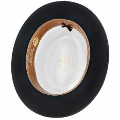 Homburg - Stetson Fur Felt Homburg Hat - TFHOMBB -fashionablehats Sales Shop H TFHOMBB BLK 5g