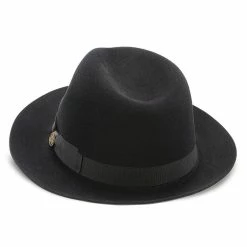 Stetson Keane Fur Felt Fedora Hat -fashionablehats Sales Shop H TFKEAN BLK 4d