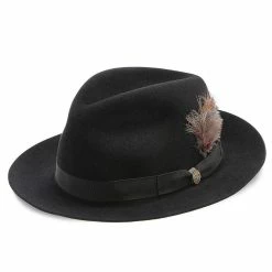 Stetson Keane Fur Felt Fedora Hat -fashionablehats Sales Shop H TFKEAN BLK 5d