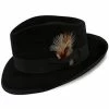 Whippet - Stetson Fur Felt Fedora Hat - TFWIPTB -fashionablehats Sales Shop H TFWIPTB BLK