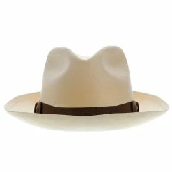 Ibarra - Stetson Panama Straw Fedora Hat -fashionablehats Sales Shop H TSIBRA BLEACH 2a