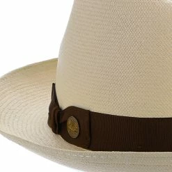 Ibarra - Stetson Panama Straw Fedora Hat -fashionablehats Sales Shop H TSIBRA BLEACH 4a