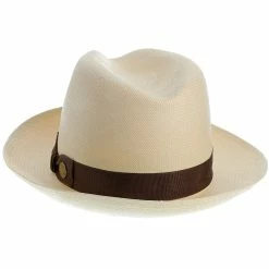 Ibarra - Stetson Panama Straw Fedora Hat -fashionablehats Sales Shop H TSIBRA BLEACH 6a