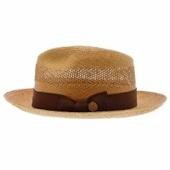 Brentwood - Stetson Shantung Straw Fedora Hat -fashionablehats Sales Shop H TSMOOR BS 2a