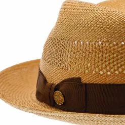 Brentwood - Stetson Shantung Straw Fedora Hat -fashionablehats Sales Shop H TSMOOR BS 3a