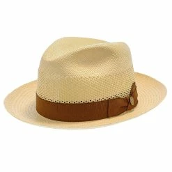 Brentwood - Stetson Shantung Straw Fedora Hat -fashionablehats Sales Shop H TSMOOR NAT 0a e4cccdde 2bc3 471a 90ac 7d8de6816010