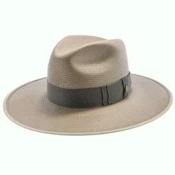 Tri-City - Stetson Shantung Straw Fedora Hat -fashionablehats Sales Shop H TSTCTY TAUPE 0a