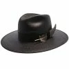 Tri-City - Stetson Shantung Straw Fedora Hat -fashionablehats Sales Shop H TSTCTYB BLK 0a faacbc47 ab13 402a bbd7 a25363f93007