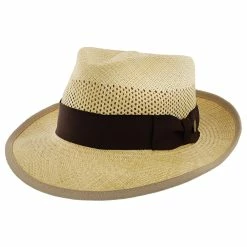 Whippet - Stetson Natural Straw Grade 8 Panama Fedora Hat