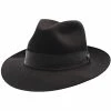 Lucky Strike - Stetson Wool Felt Fedora Hat 2 Lucky Strike - Stetson Wool Felt Fedora Hat -fashionablehats Sales Shop H TWLKST BLACK 0a