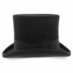 Mad Hatter - Walrus Hats Wool Felt 6 In. Height Victorian Top Hat - H7020 -fashionablehats Sales Shop H2020 BLK 2e