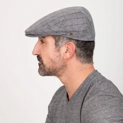 Director - Walrus Hats Grey Plaid Polyester Ivy Cap -fashionablehats Sales Shop H3013 PLGY mo m1 v2